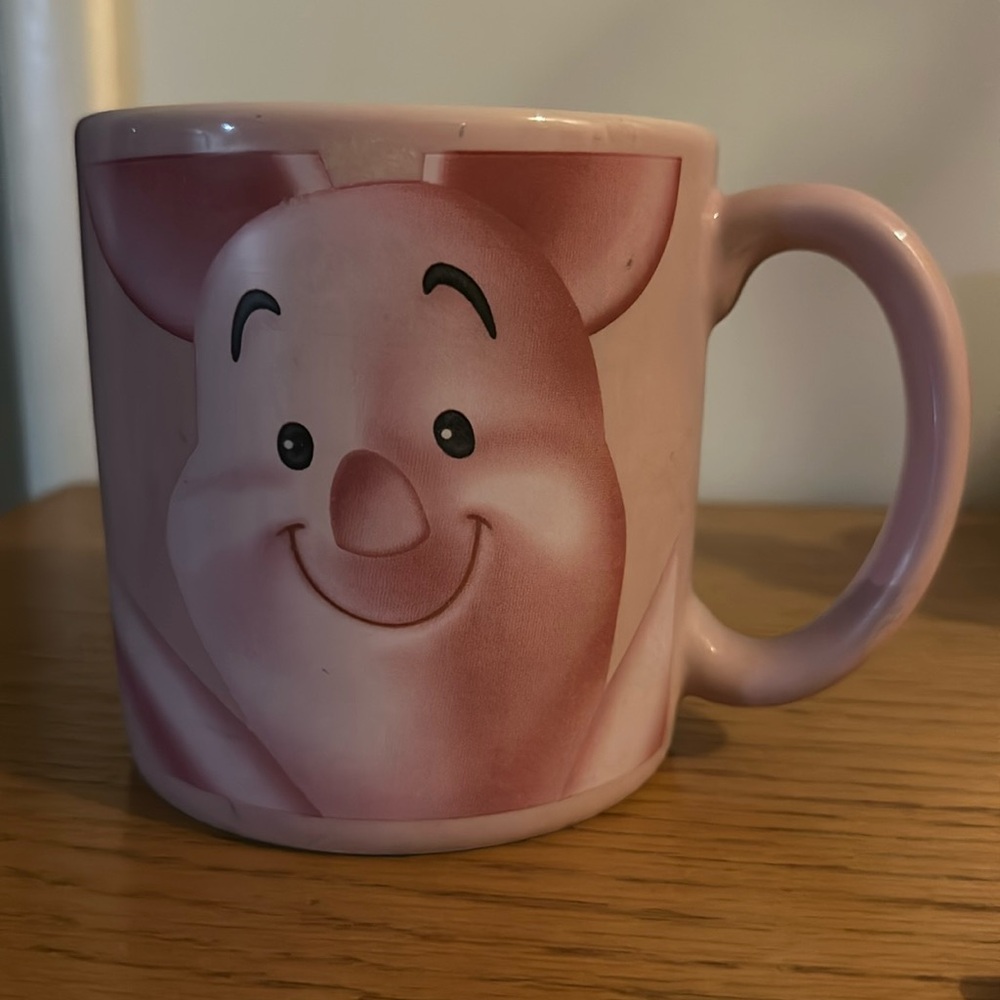 Disney Store Piglet Face Pink Cosplay Large Coffee/Tea Mug